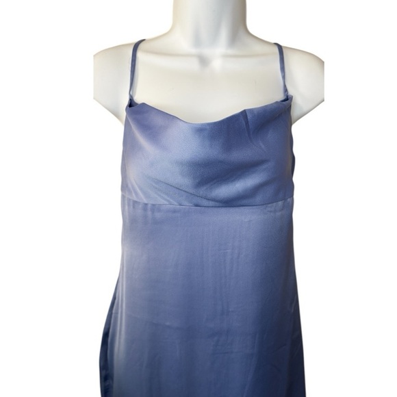 WeWoreWhat Women's Cowl Midi Dress Slate Blue Size 2 NWT - Picture 3 of 16